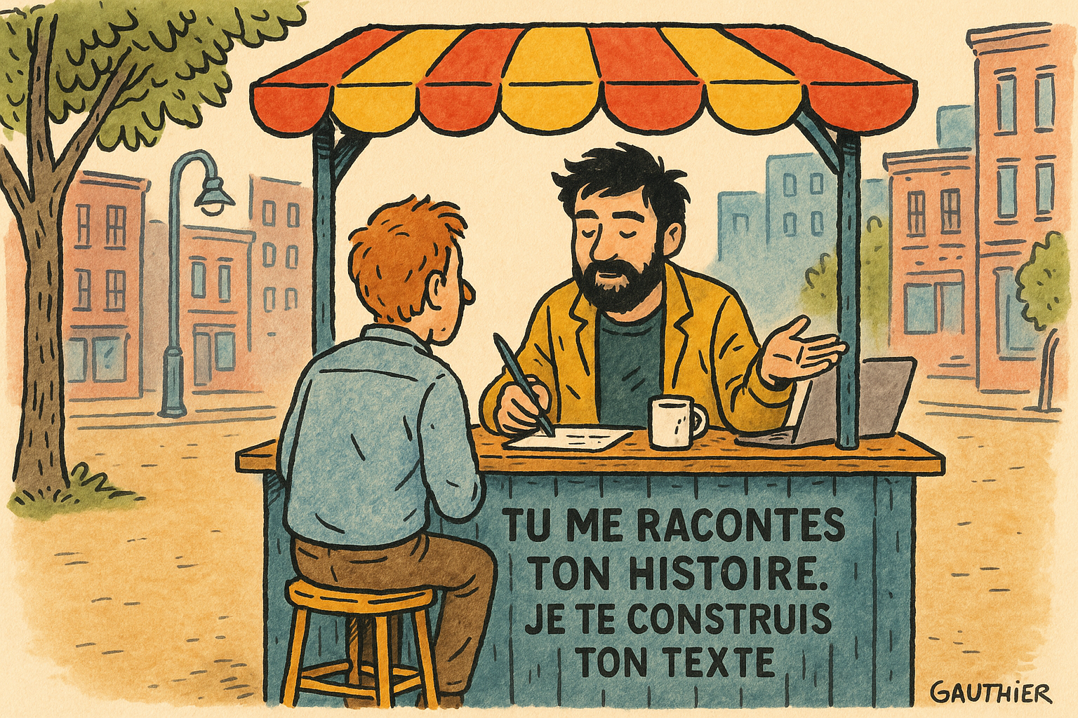 Le kiosque où les mots arrêtent de se sauver